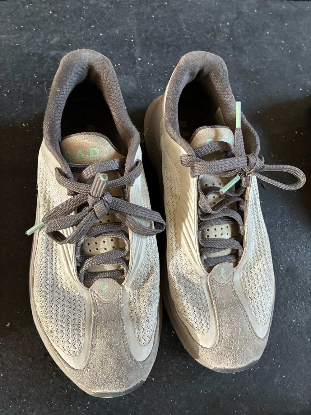 Women’s Athletic Sneakers in Taupe with Subtle Mint Accents